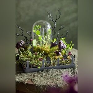 Anthropologie Concordville Spooky Village Fenced Tray NIB Halloween Witchy